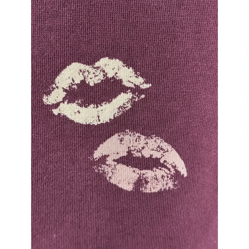 Pact Organic Cotton Crew Neck Pullover Boxy Sweatshirt Womens M Burgundy Kisses - Picture 3 of 6